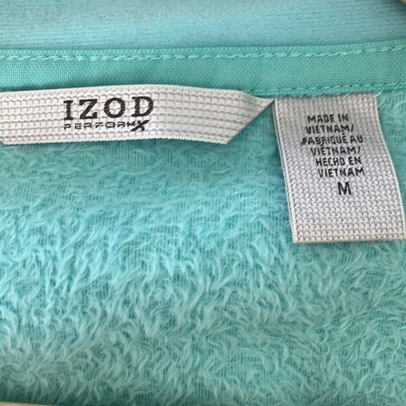 Izod PerformX Women’s Blue Fleece Zip Up Sweater Jacket Size Medium - Picture 5 of 7